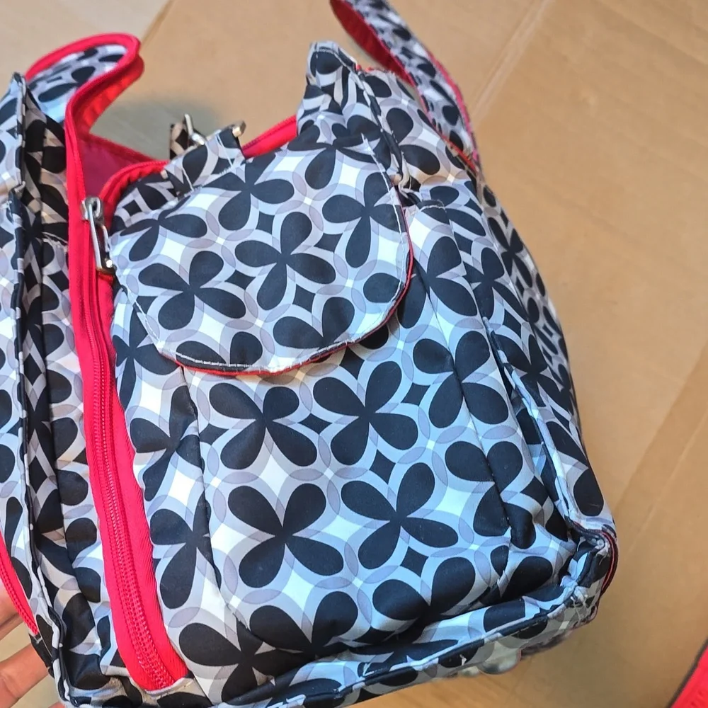 Ju-Ju-Be Black and Red Mesh Tote